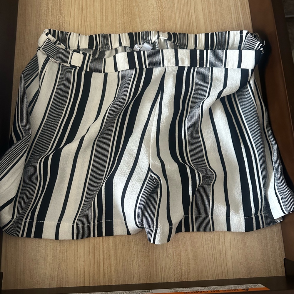 Calvin Klein Black and White Women's Shorts